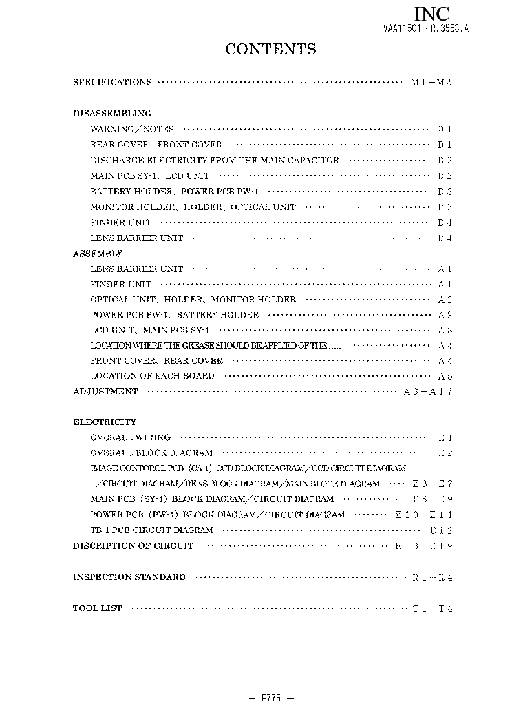 NIKON COOLPIX 775 REPAIR service manual (2nd page)