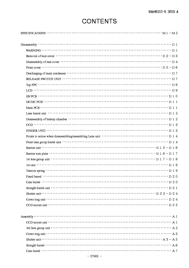 NIKON COOLPIX 7900 service manual (2nd page)