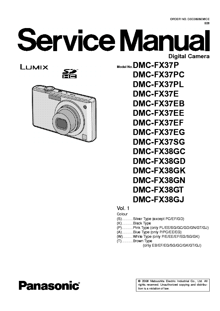 PANASONIC DCM-FX37 SM service manual (1st page)