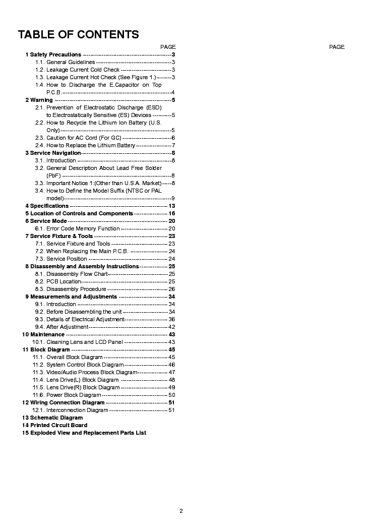 PANASONIC DMC-3D1 SERIES service manual (2nd page)
