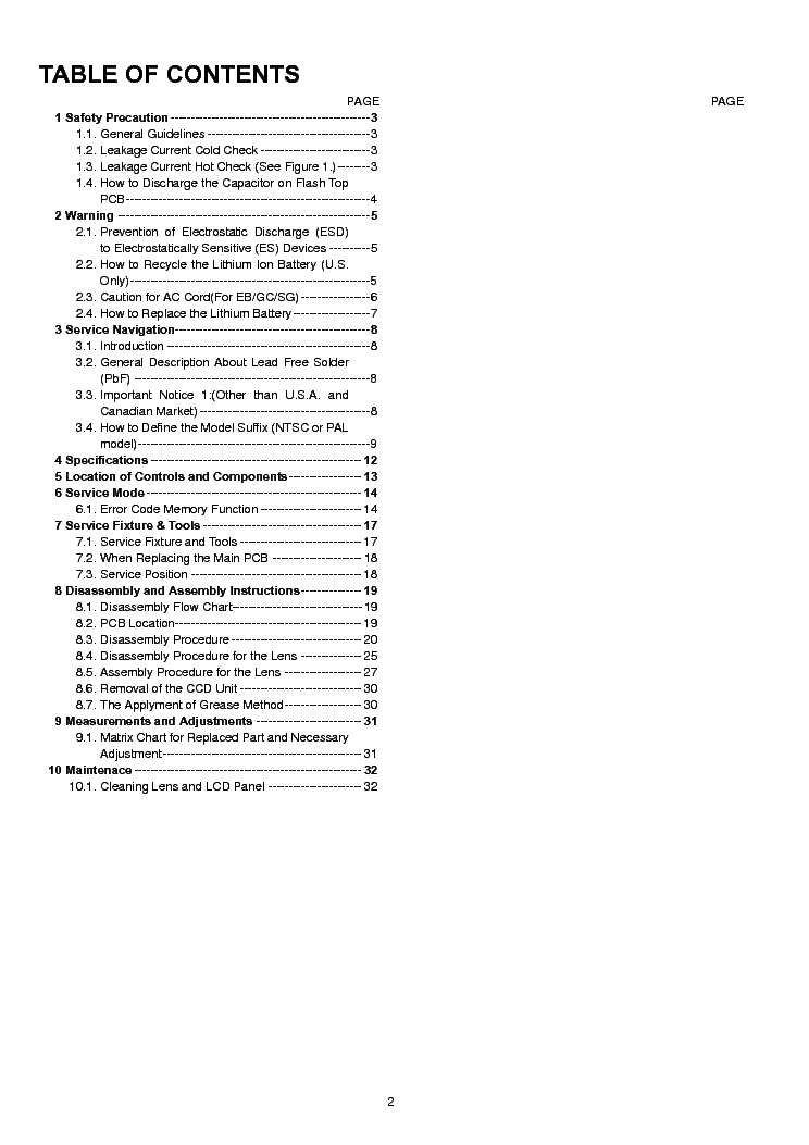 PANASONIC DMC-FX55 SM service manual (2nd page)