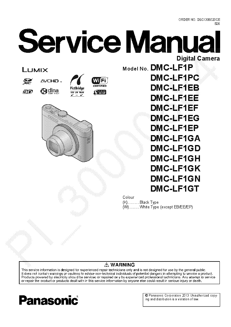 PANASONIC DMC-LF1 SM service manual (1st page)