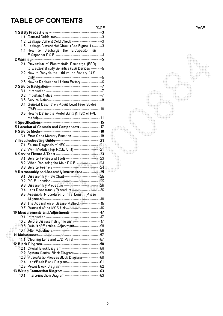 PANASONIC DMC-LF1 SM service manual (2nd page)