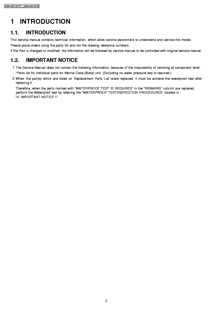 PANASONIC DMW MCTZ5PP MCTZ5E SM service manual (2nd page)