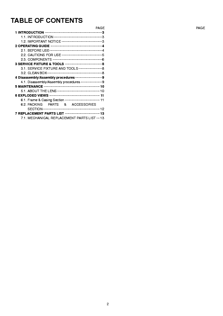 PANASONIC H-ES045E service manual (2nd page)
