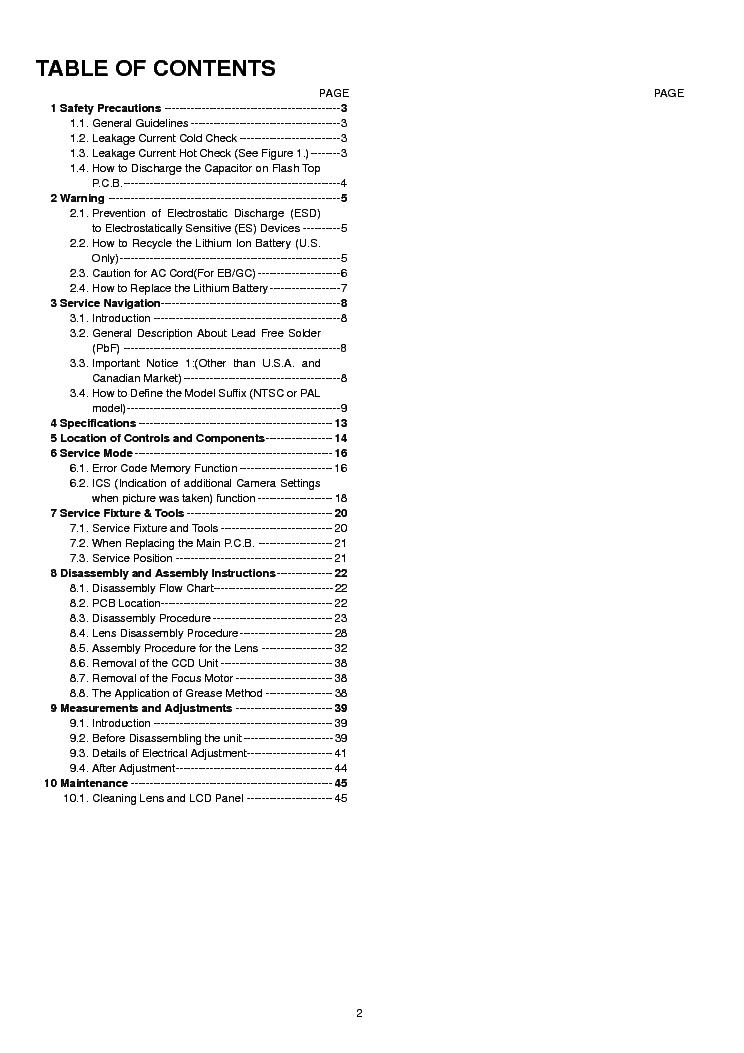 PANASONIC LUMIX DMC-FS33-XX FH22-XX SM service manual (2nd page)