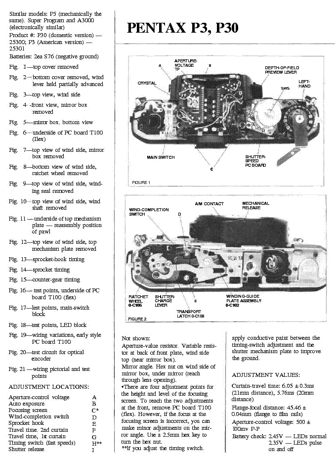 pentax k1000 diagram