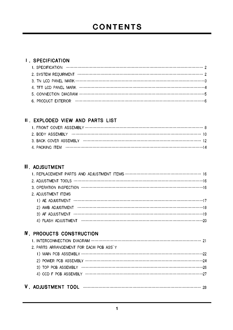 SAMSUNG DIGIMAX 230 service manual