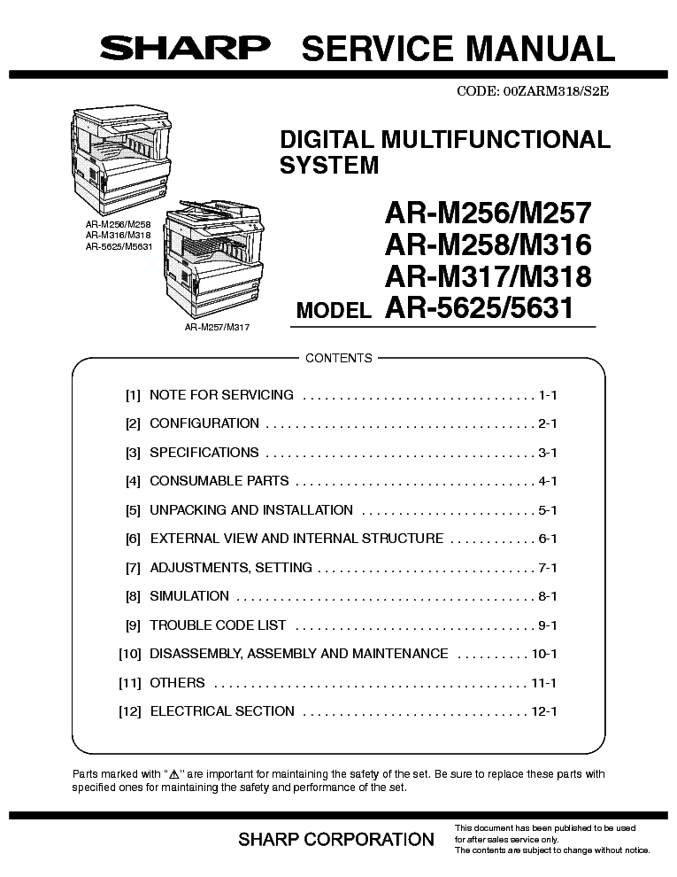 sharp driver ar-m317