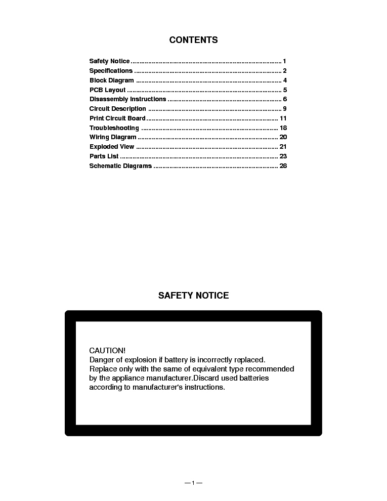 CASIO AP65R service manual (2nd page)