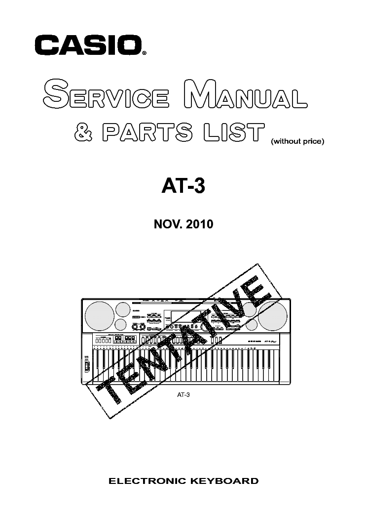 CASIO AT-3 SM service manual (1st page)