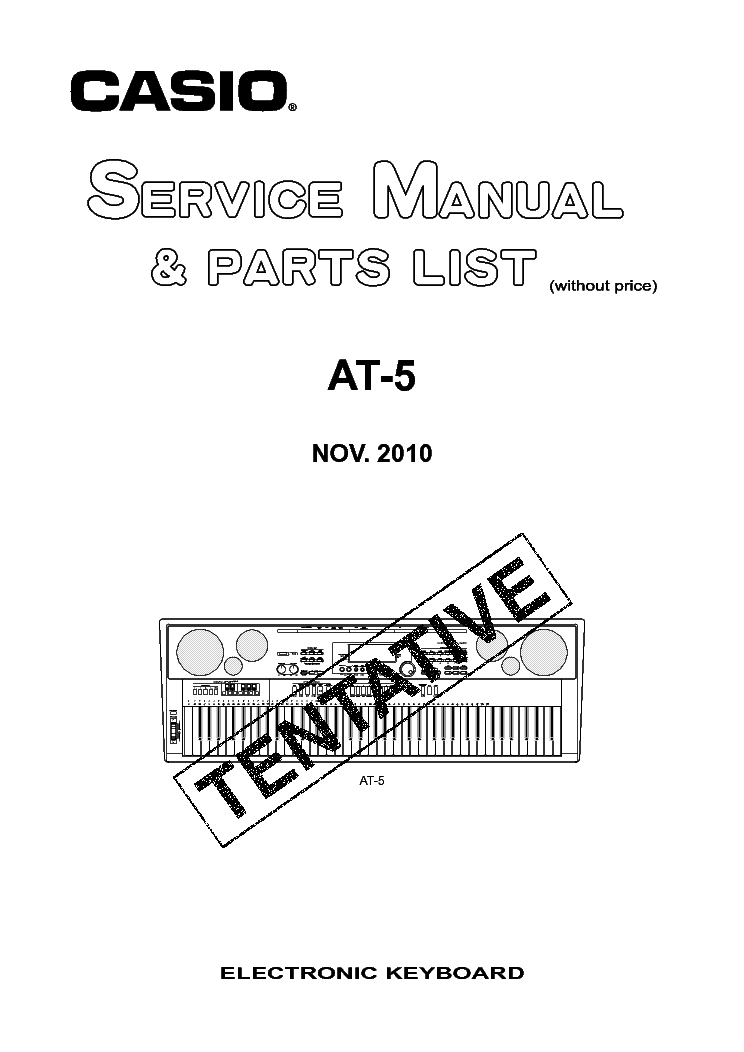 CASIO AT-5 SM service manual (1st page)