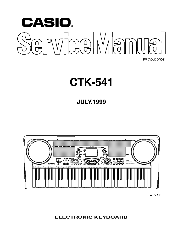 CASIO CTK541 SM service manual (1st page)