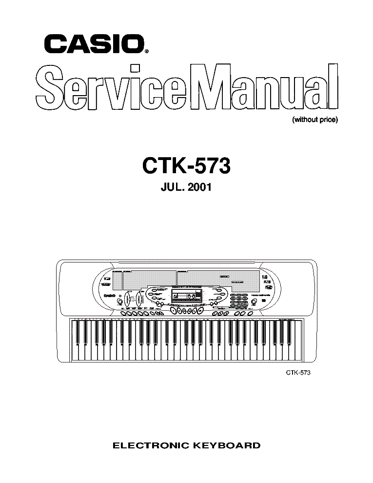 CASIO CTK573 SM service manual (1st page)