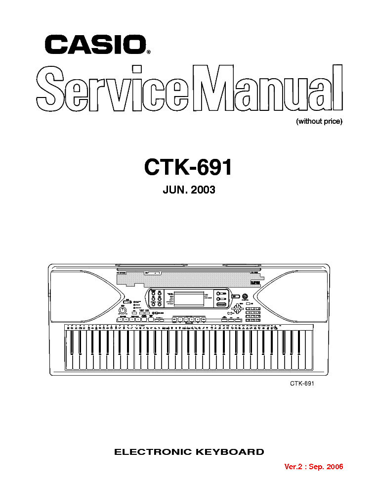CASIO CTK691 SM service manual (1st page)