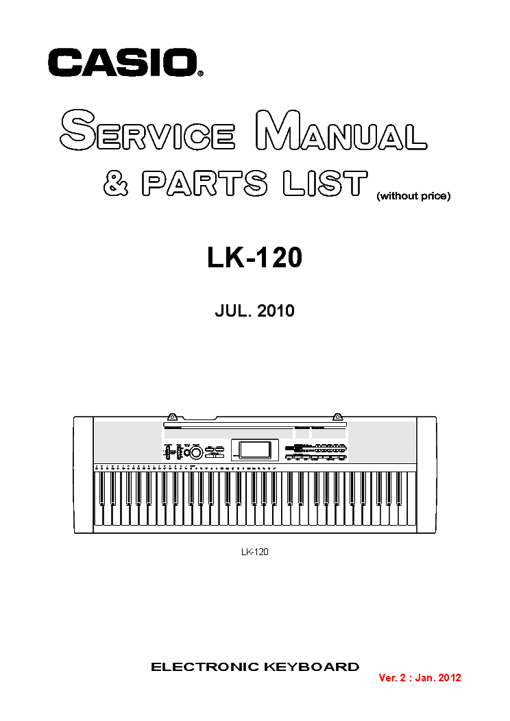 CASIO LK-120 service manual (1st page)