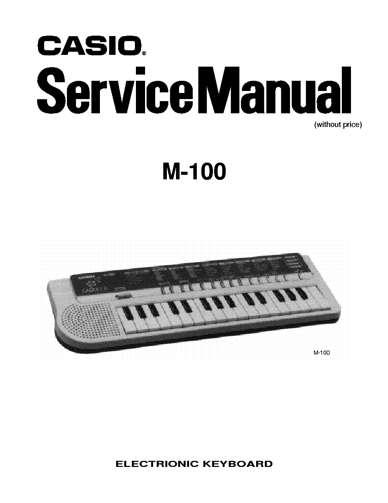 CASIO M 100 service manual (1st page)