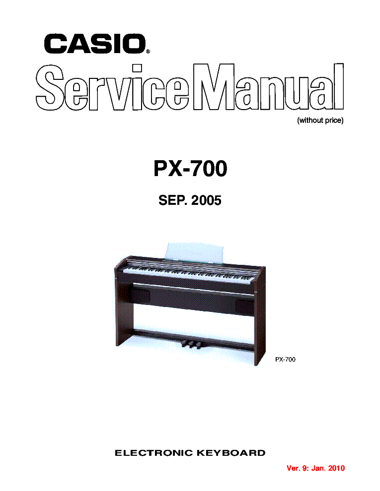 CASIO SK-1 SM Service Manual download, schematics, eeprom, repair info