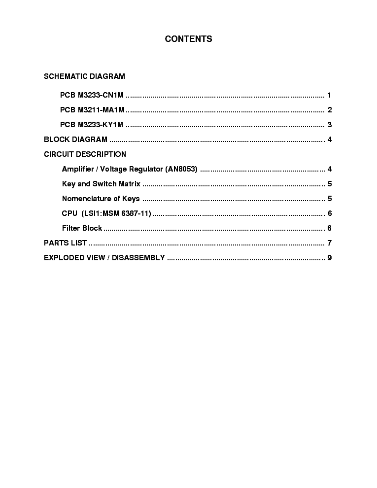 CASIO SA-21 service manual (2nd page)