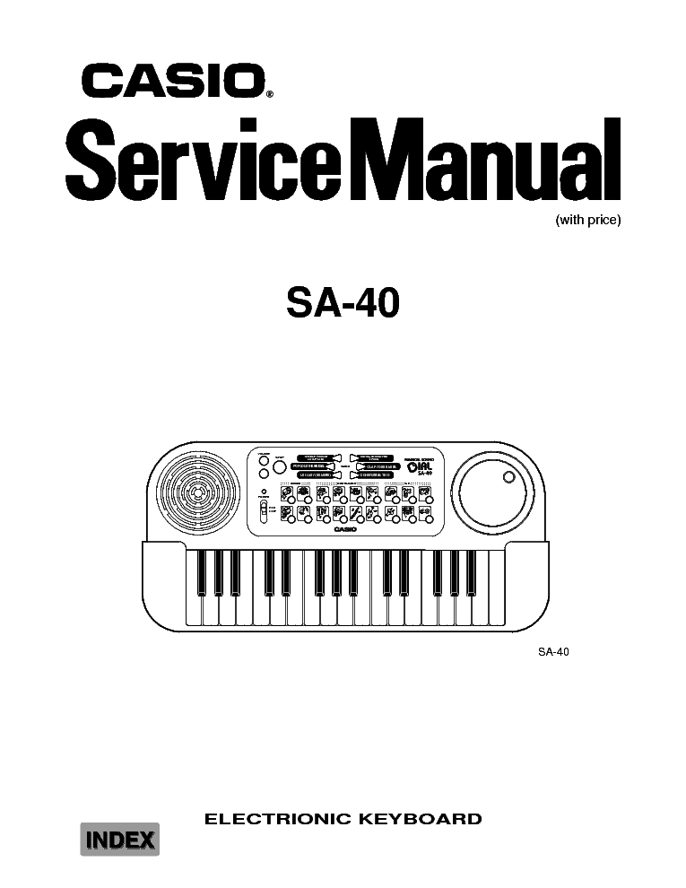 CASIO SA-40 service manual (1st page)