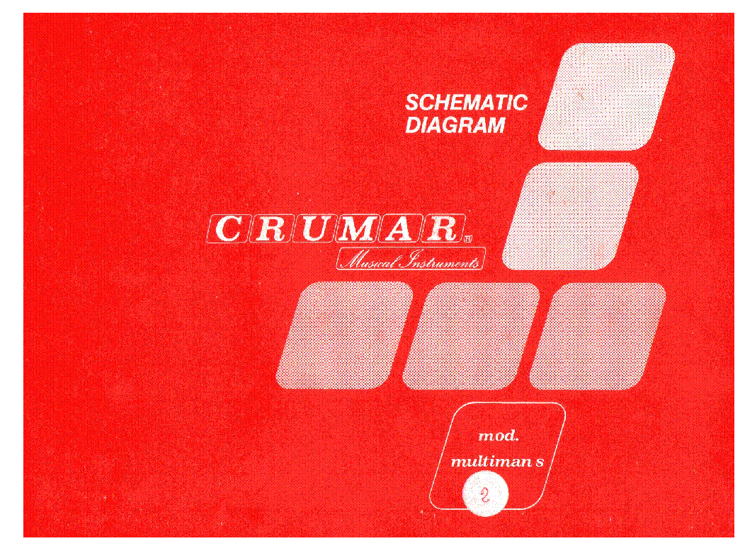 CRUMAR MULTIMAN S 2 SCH service manual