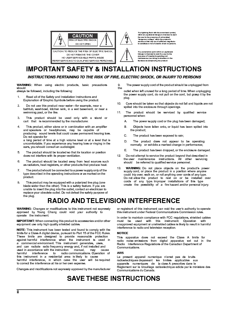 KURZWEIL SP2X service manual (2nd page)