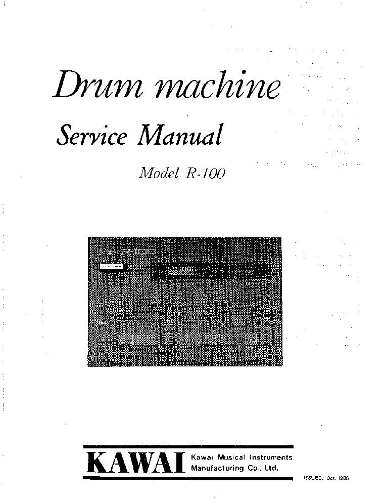 KAWAI R100 SM service manual (1st page)