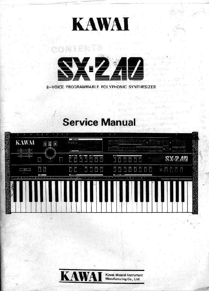 KAWAI SX-240 SM service manual (1st page)