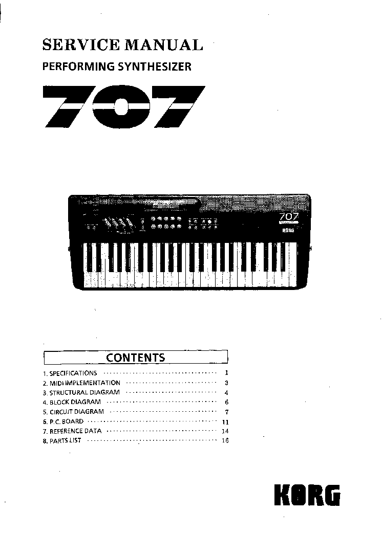 KORG X5D SERVICE MANUAL PDF