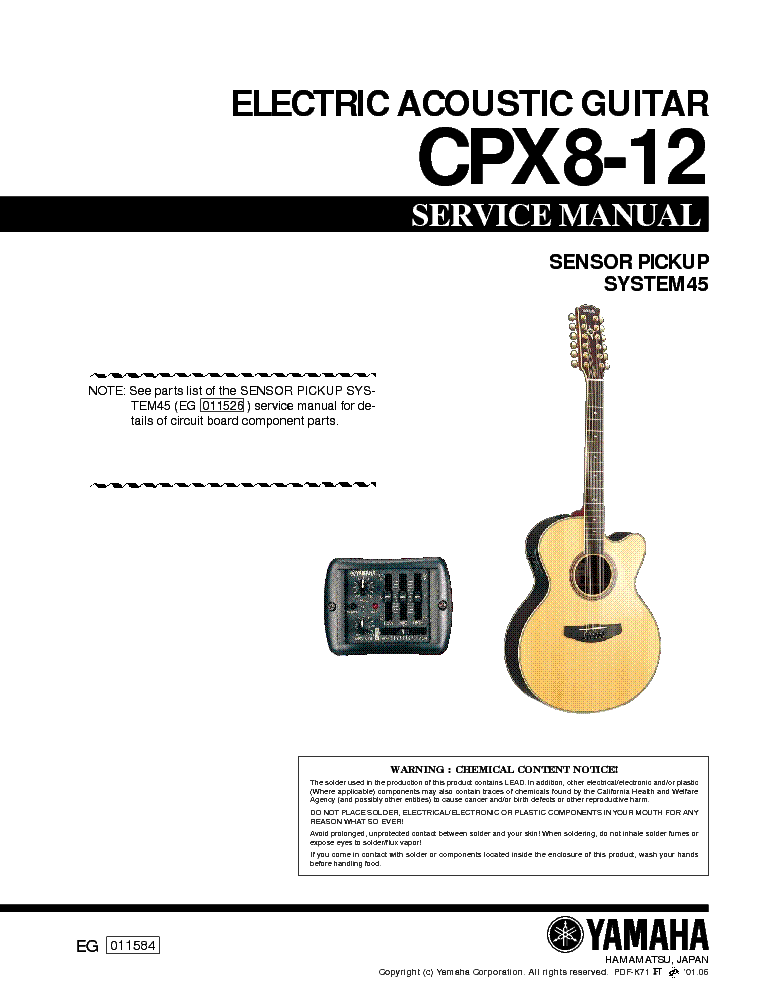 YAMAHA CPX8-12 E SERVMAN service manual (1st page)