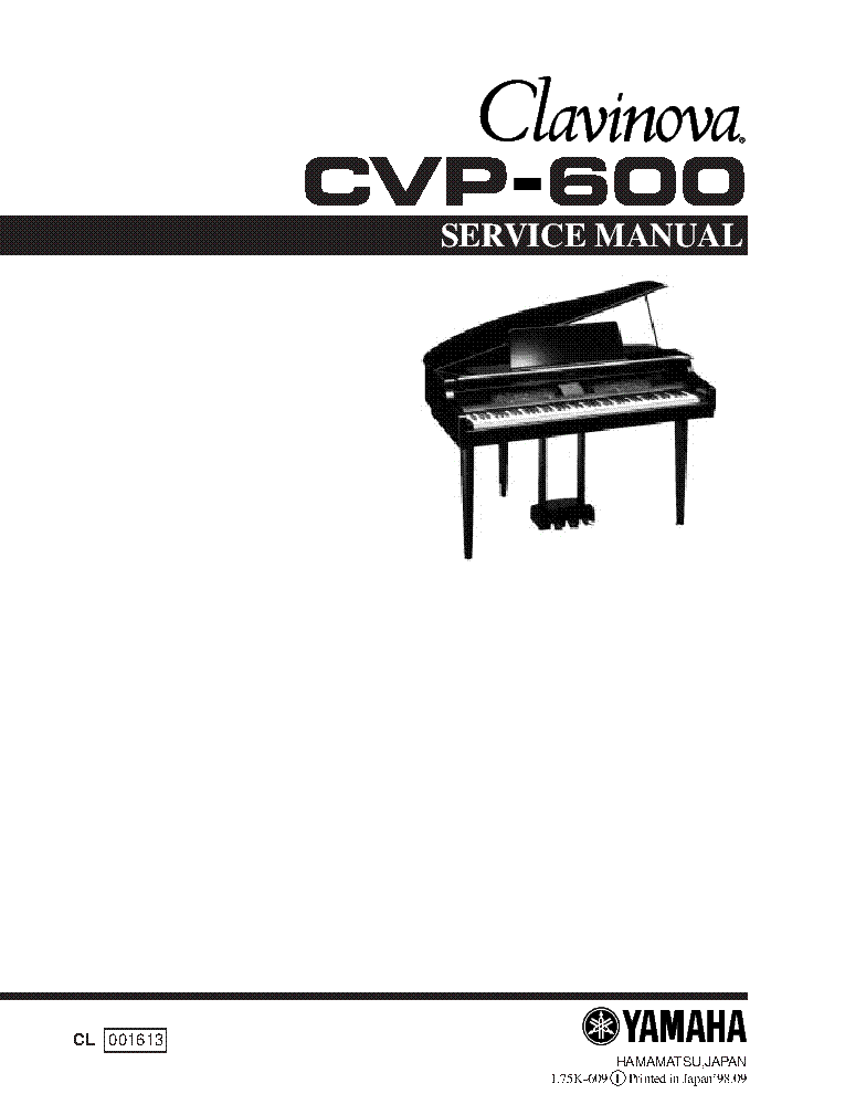 YAMAHA CVP-600 service manual (1st page)