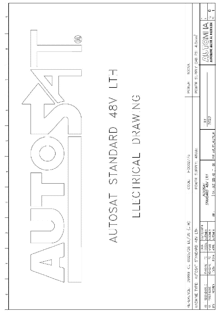 AUTOMHA AUTOSAT AUTOMATIC PALLET STORAGE SYSTEM ELECTRICAL WIRING DIAGRAM service manual (1st page)
