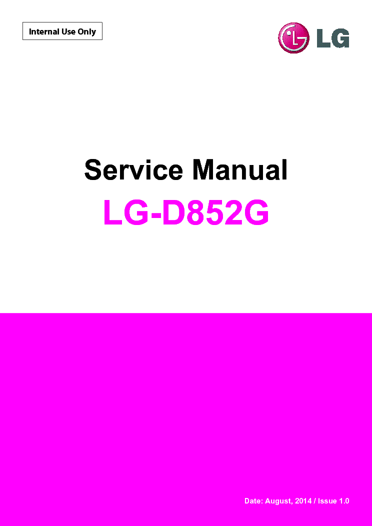 LG D852G service manual