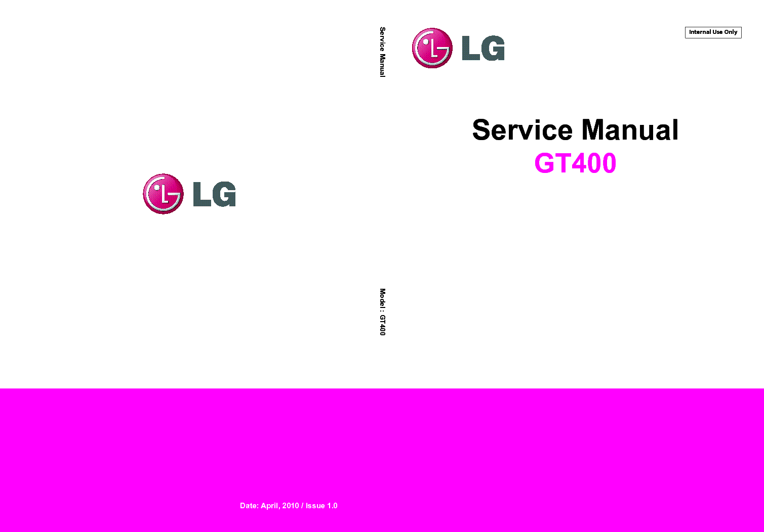 LG GT400 SVC ENG 100401 service manual