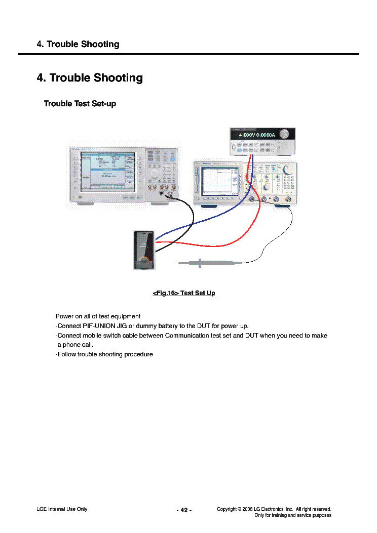 LG KM500 TROUBLESHOOTING service manual