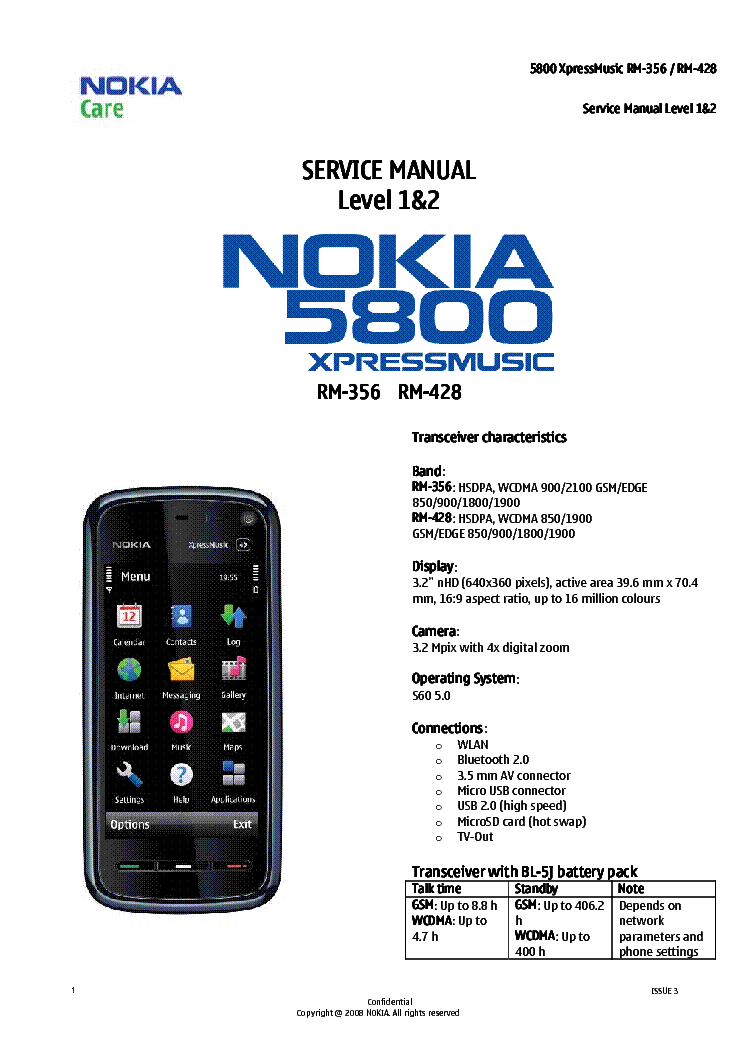 Nokia 5800 xpressmusic инструкция