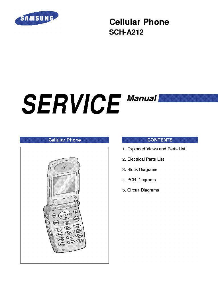SAMSUNG SCH-A212 SERVICE MANUAL service manual