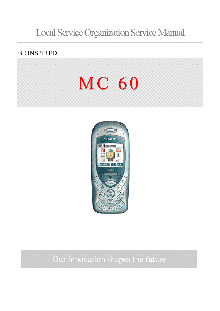 SIEMENS MC-60 service manual