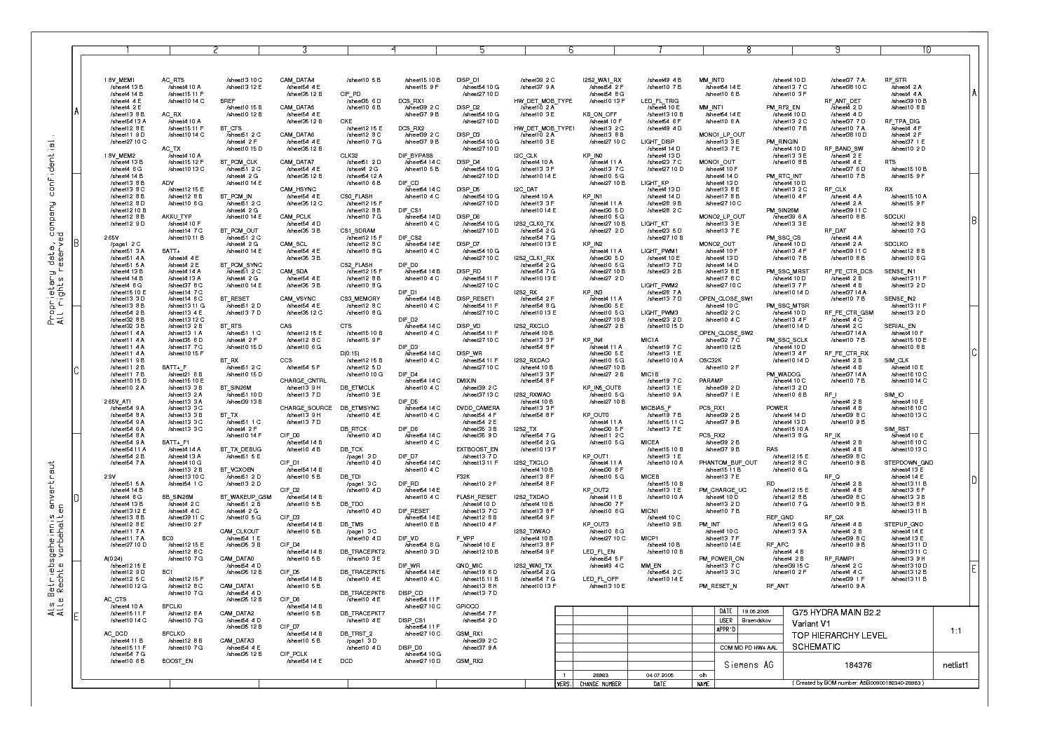 SIEMENS SL75 SCH Service Manual download, schematics, eeprom, repair ...