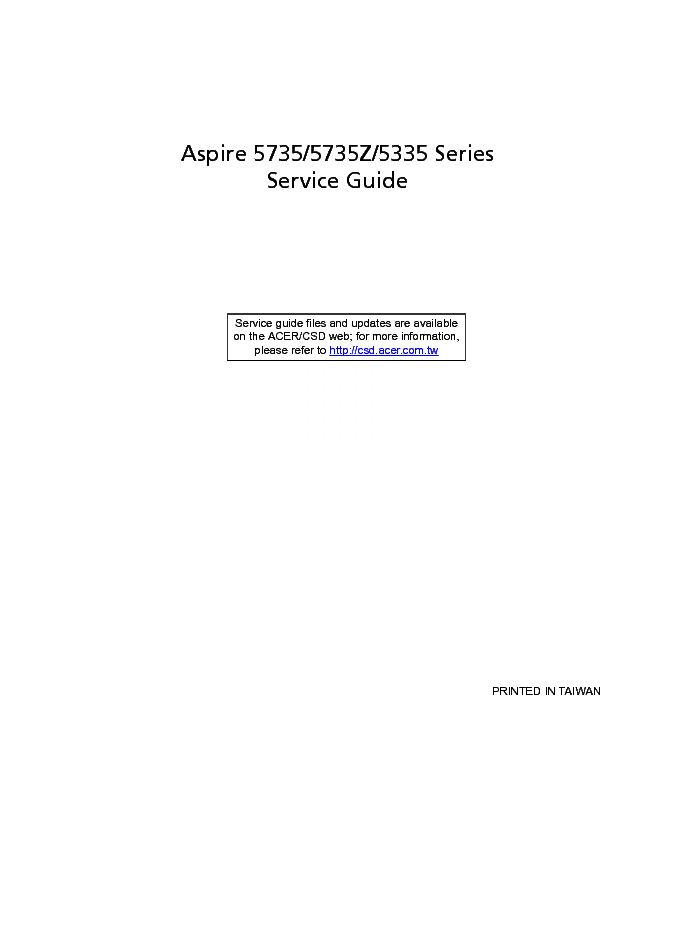 ACER ASPIRE 5735 5735Z 5335 service manual (1st page)