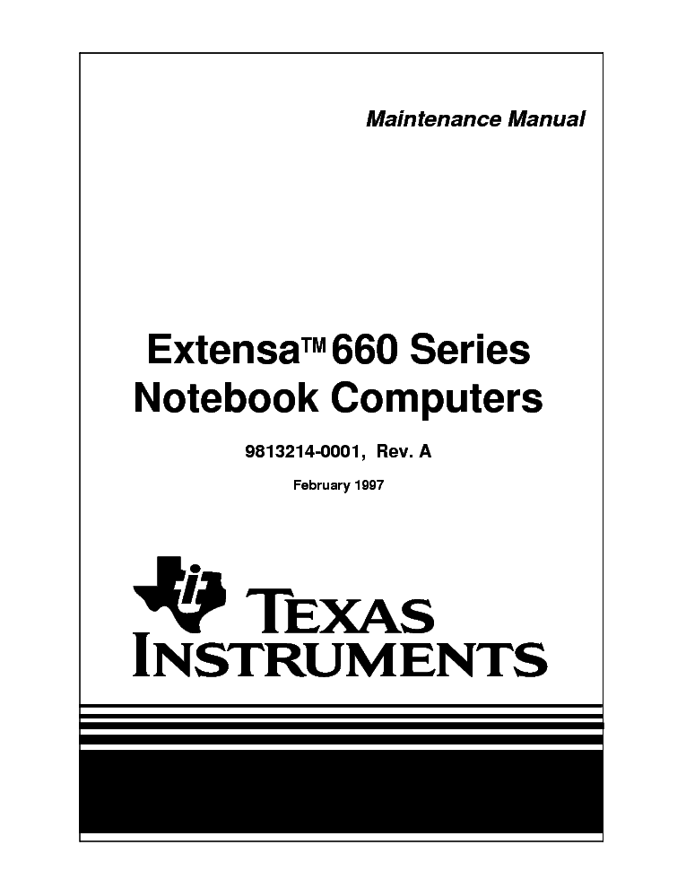 ACER EXTENSA 660 service manual (1st page)