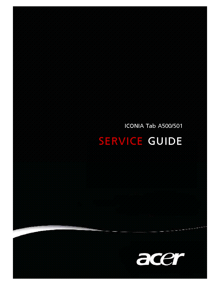 ACER SG ICONIA A500 A501 SM service manual (1st page)