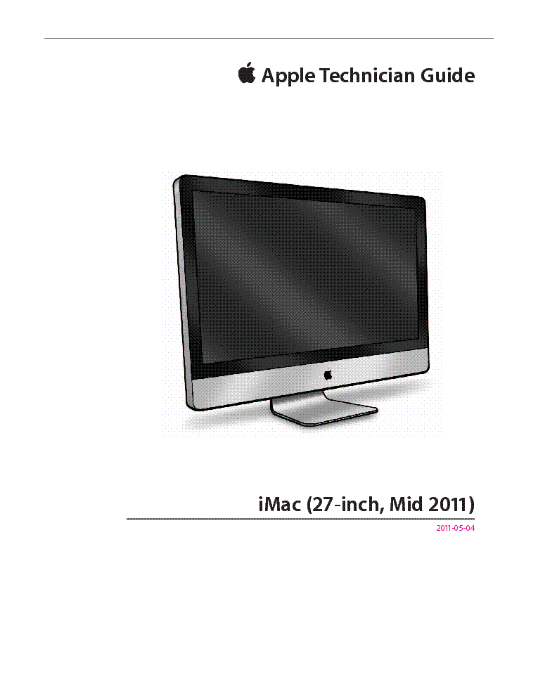 APPLE IMAC 27-INCH MID2011 Service Manual download, schematics, eeprom
