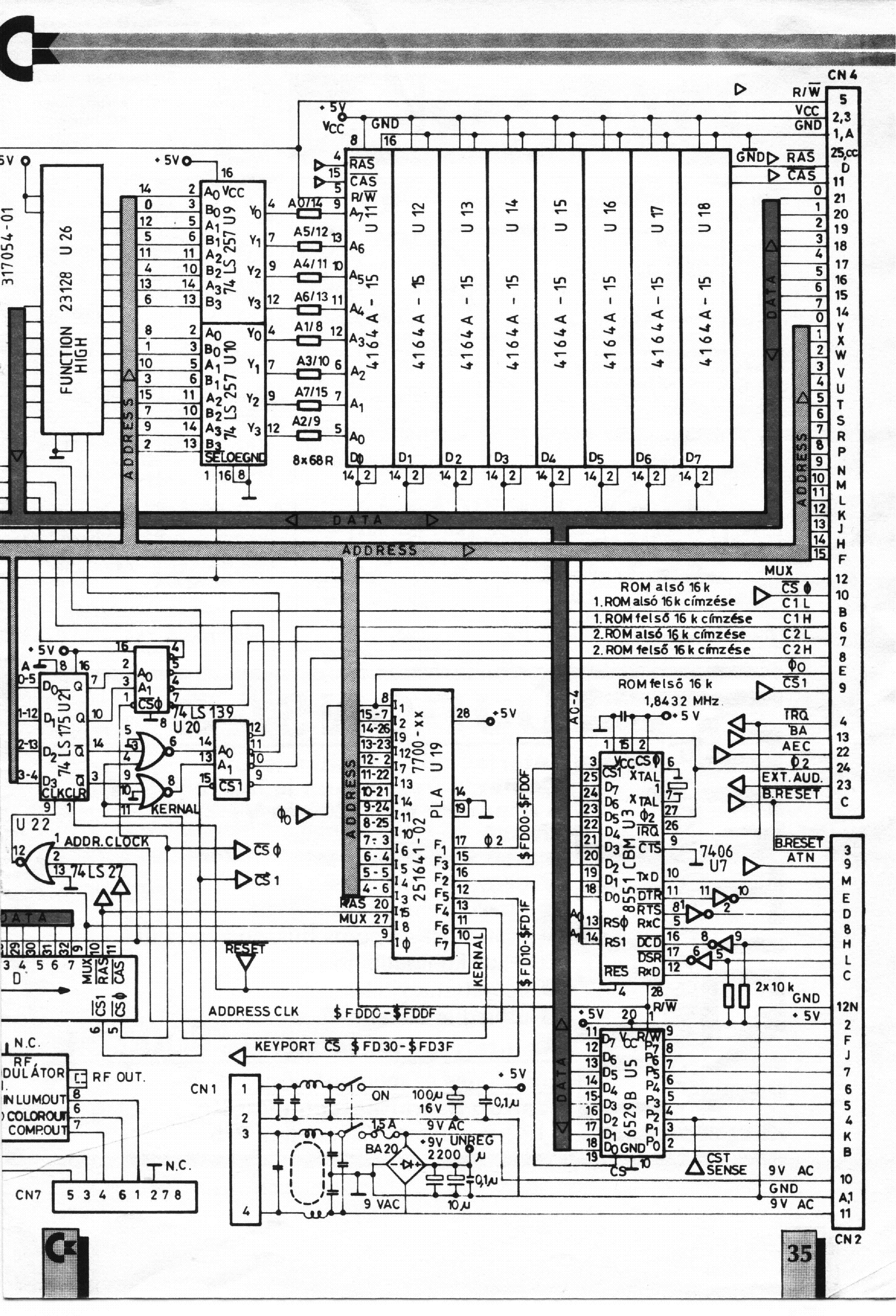 COMMODORE C4 PLUS SCHEMATICS Service Manual download, schematics