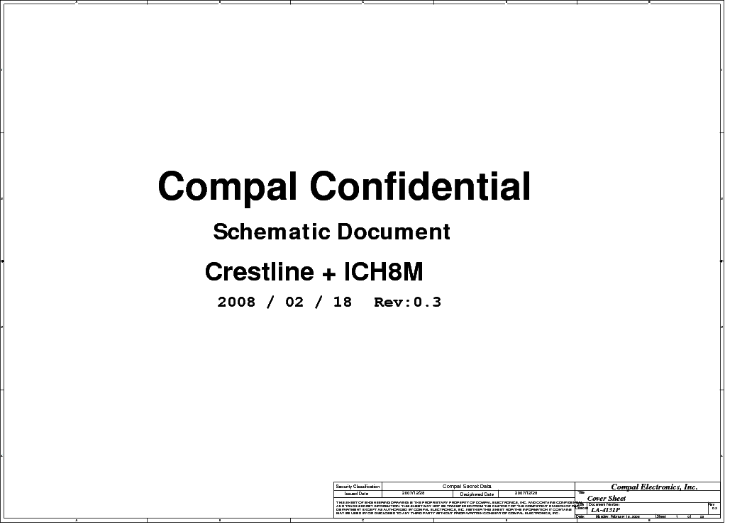 DELL VOSTRO 1710 COMPAL LA-4131P JAL60 UMA DISCRETE REV 0.3 SCH service manual