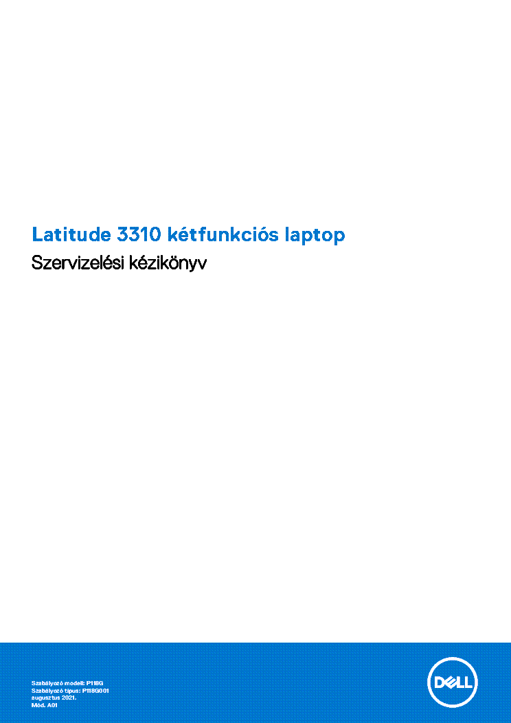 DELL LATITUDE 3310 2 IN 1 SERVICE MANUAL HU service manual (1st page)