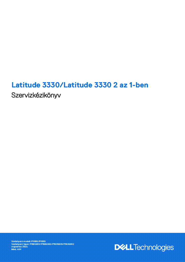 DELL LATITUDE 3330 2 IN 1 SERVICE MANUAL HU service manual (1st page)