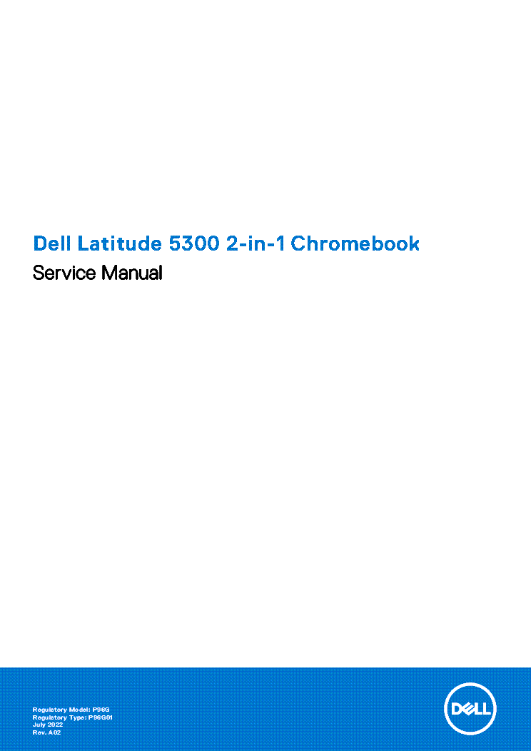 DELL LATITUDE 5300 2 IN 1 CHROMEBOOK SERVICE MANUAL EN service manual (1st page)