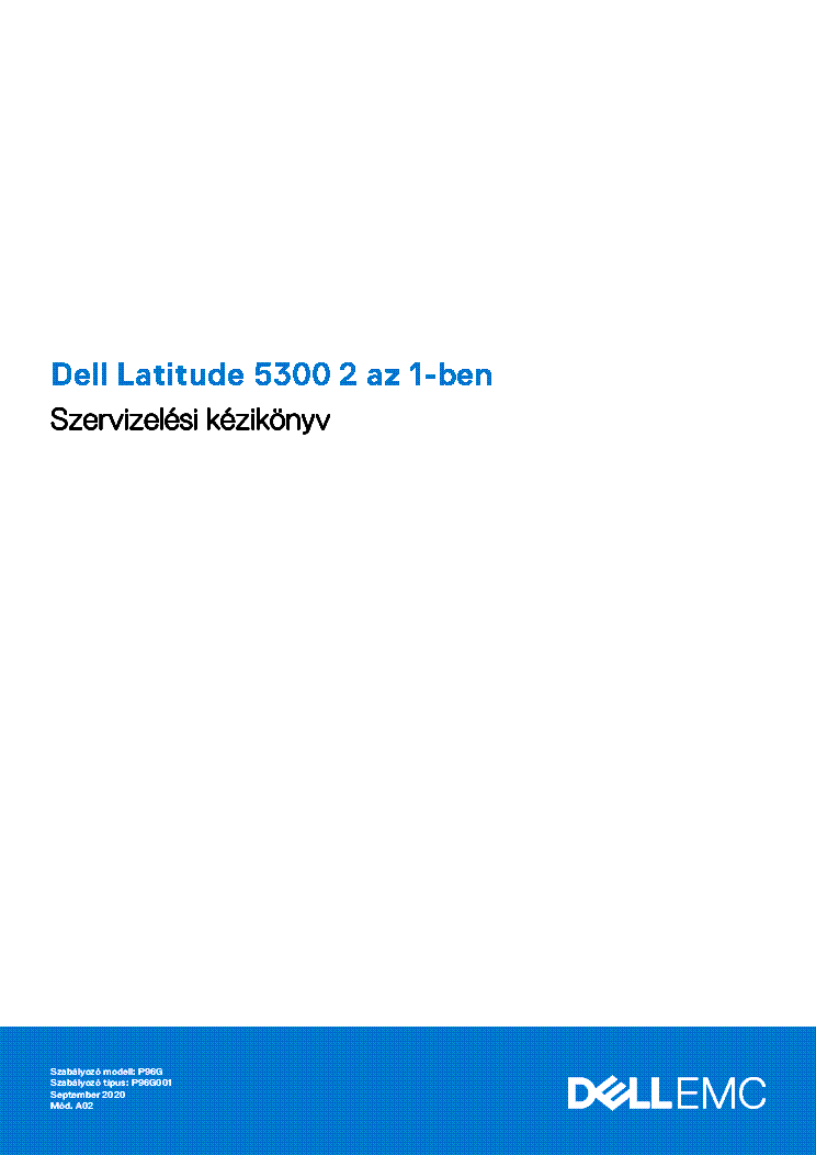DELL LATITUDE 5300 2 IN 1 SERVICE MANUAL HU service manual (1st page)
