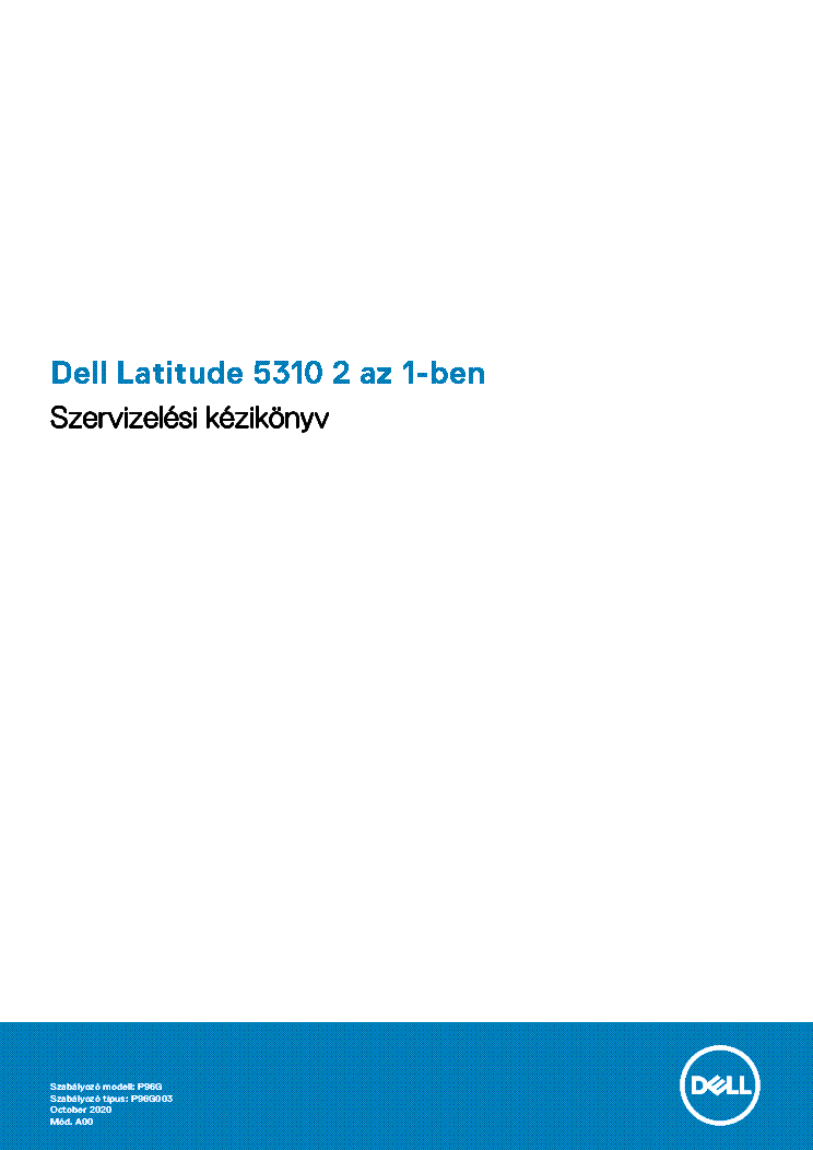 DELL LATITUDE 5310 2 IN 1 SERVICE MANUAL HU service manual (1st page)